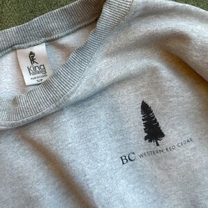 BC Western Red Cedar crewneck sweater